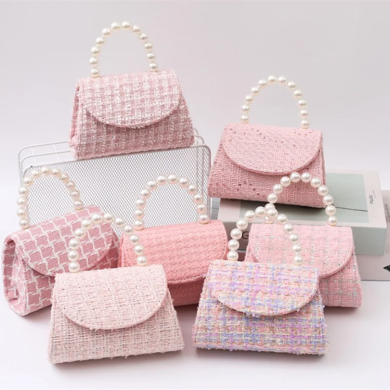 Children's pearl handbag minimalist crossbody bag class bags for girls free shipping kids bags for girls purses and handbags