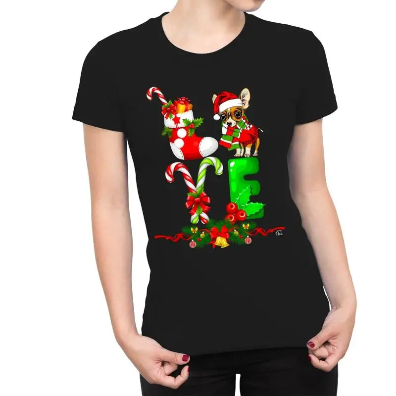 

1T T Shirt Womens Christmas Details Love With Cute Chihuahua