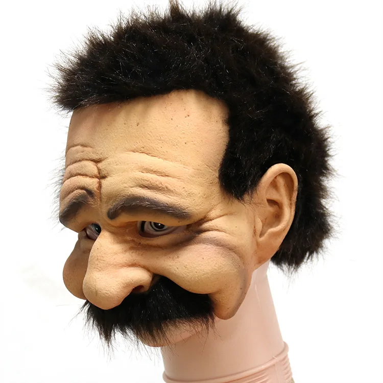 Masque en Latex pour vieil homme et femme, couvre-tête de farces amusantes, mascarade d'halloween, accessoires de Costume de Cosplay