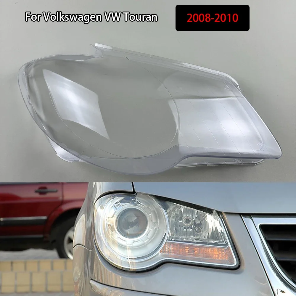 

For Volkswagen VW Touran 2008-2010 Front Headlamps Cover Headlights Lens Transparent Lampshade Plexiglass Shell Replace Housing