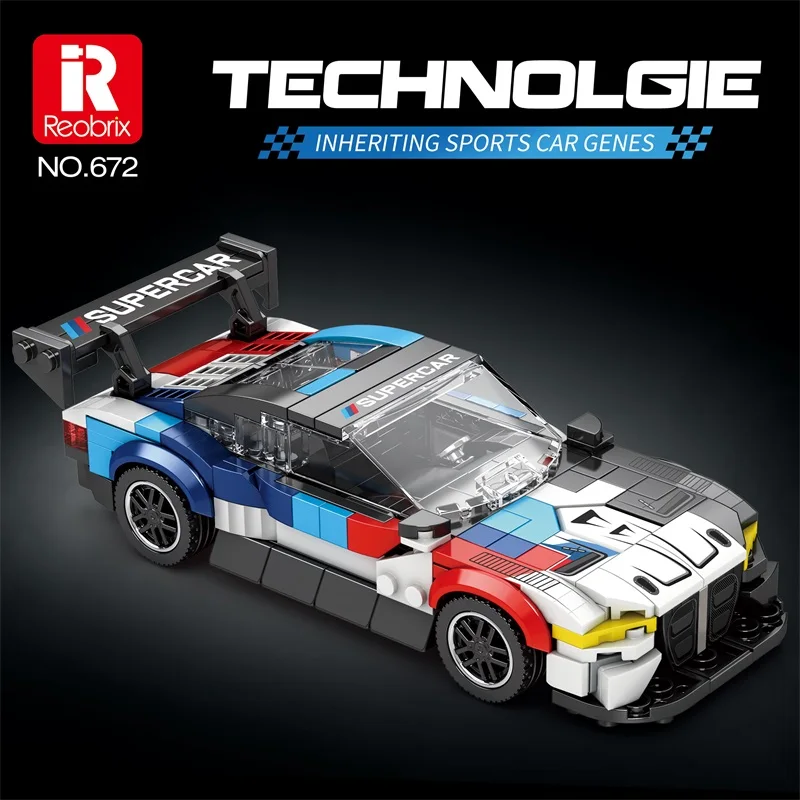 Coche 672, Modelo a Escala 1:24, 351 Piezas, Bloques de Construcción MOC, Ciudad Creativa, Ladrillos de Experiencia, Juguetes Educativos Técnicos para Niños, Regalo