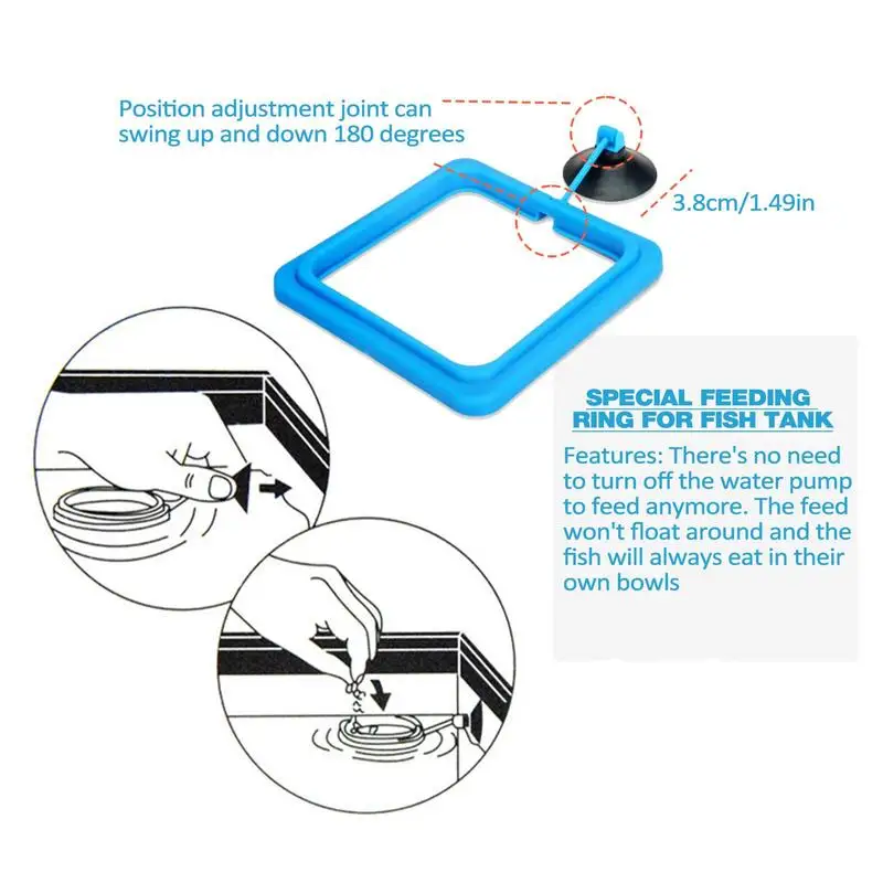 Fish Feeder Ring Fish Food Dispenser For Aquarium Automatic And Pollution-Free Floating Fish Feeding Ring For Floating Plant