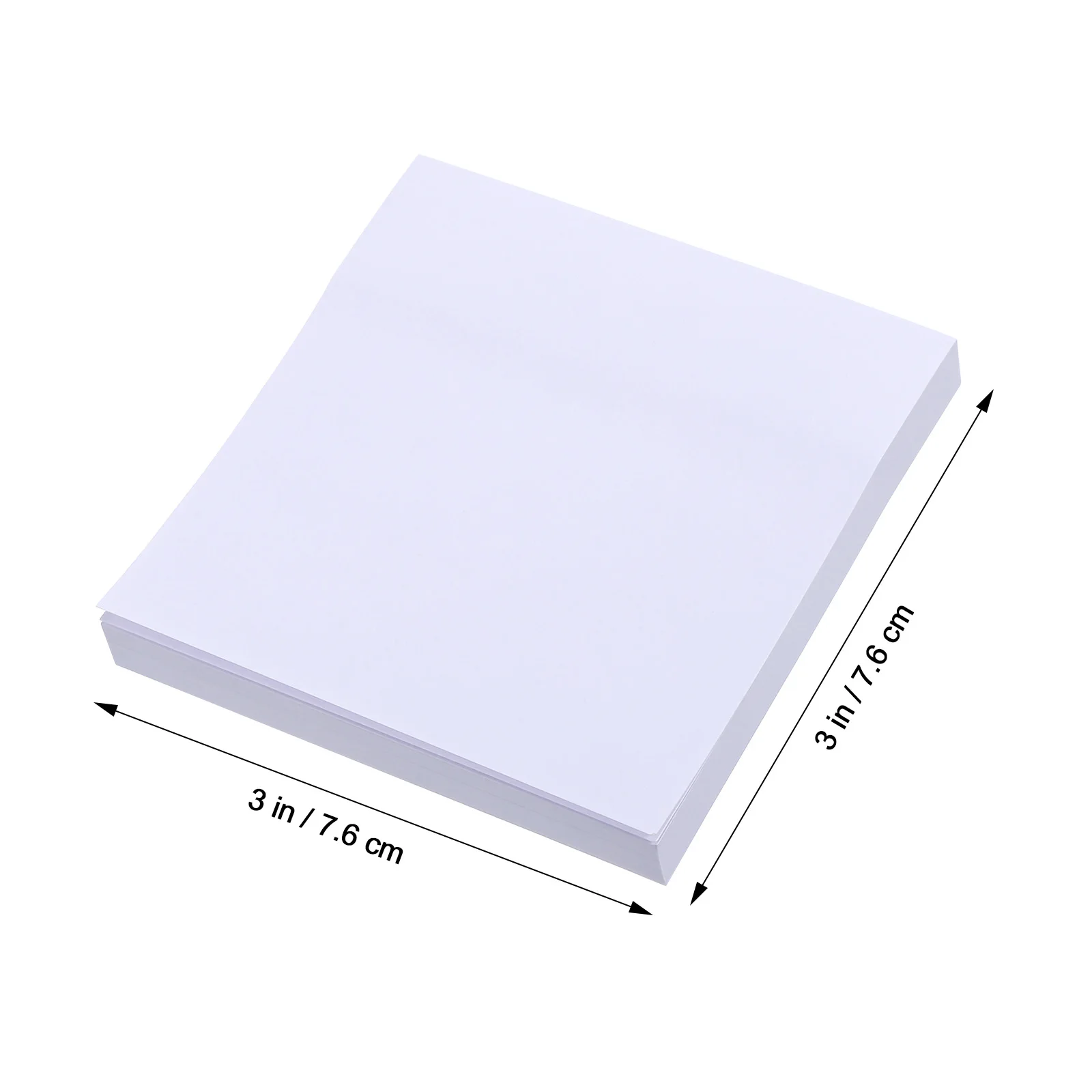 

3pcs White Stationery Small Size Strong Adhesive Office Desk Accessories Portable Memo Pad Blank Note Paper Self