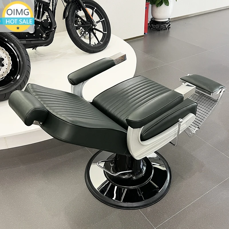 Comfortable Ergonomic Barber Chair Plush Upholstered Salon Chair Hairdressing Studio Beauty Space Salon De Coiffure Furniture