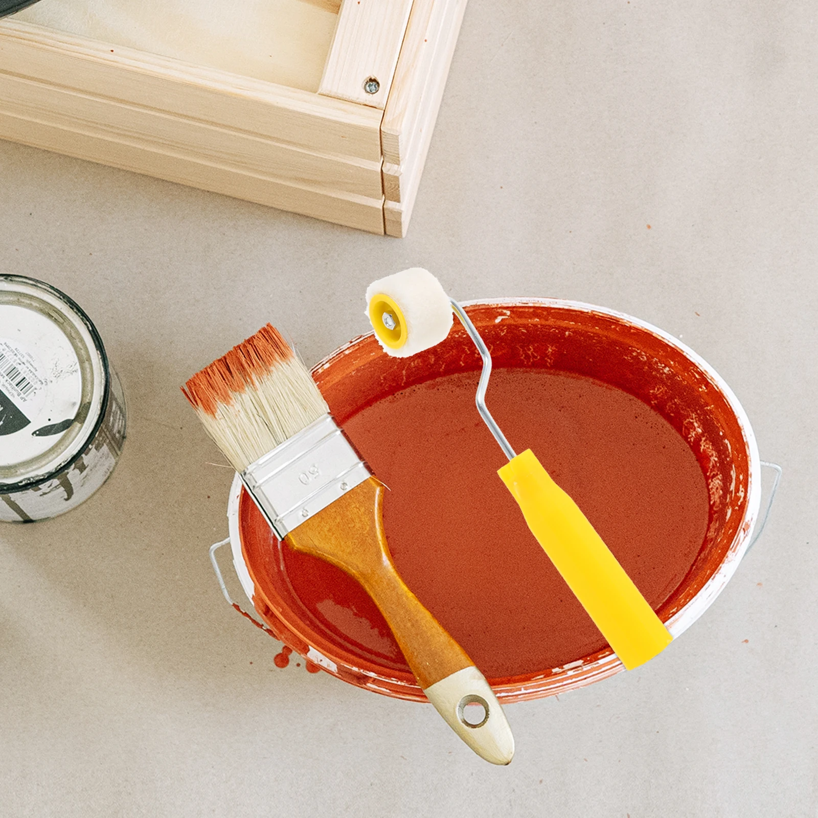 

2 Pcs House Paint Rollers Paint Roller 2cm Wall Painting Supplies Width Handle for Wall House Painting Smooth Coating Durable