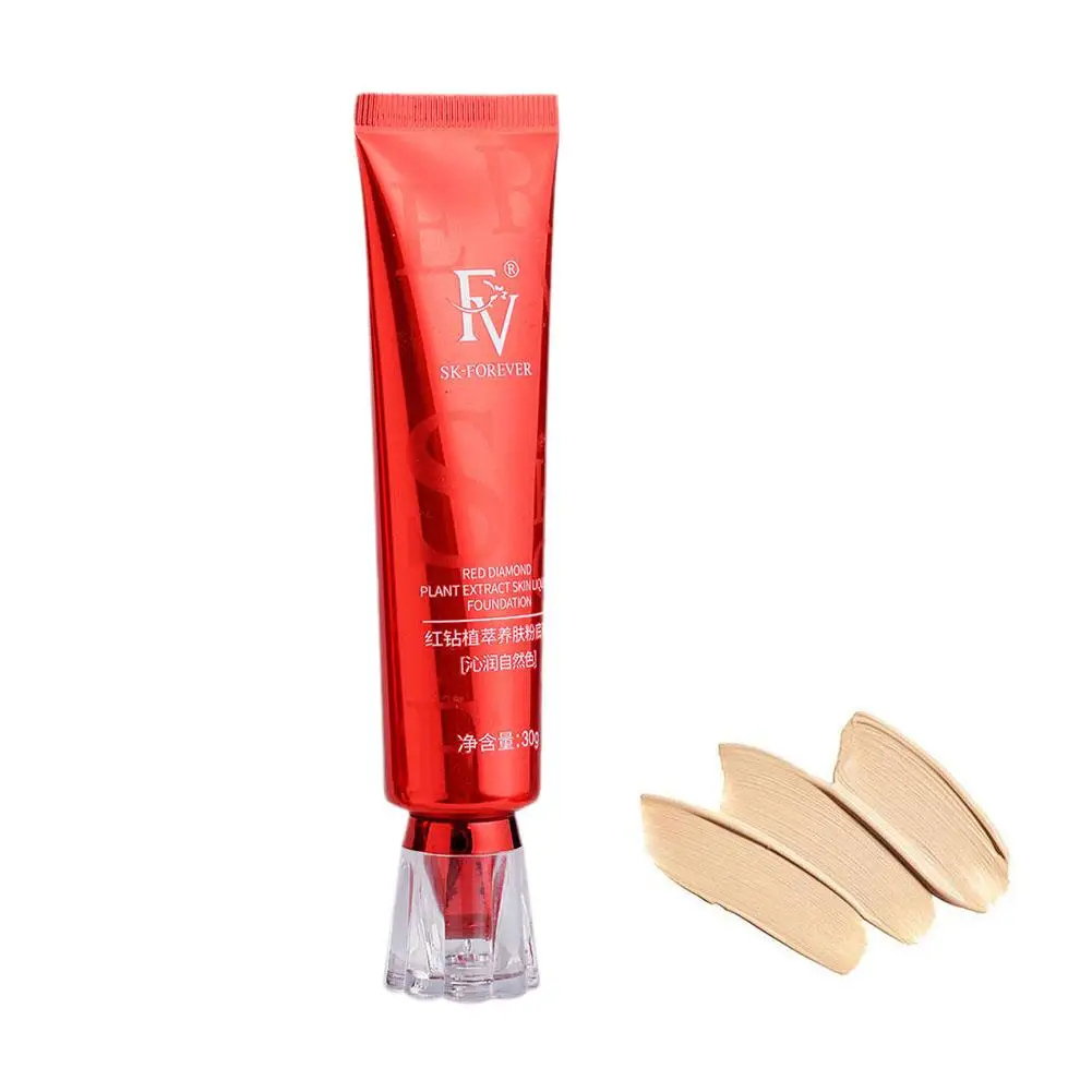 Fond de teint rouge FV au ginseng liquide, accent d'oiseau, correcteur de polypeptide, nourrissant pour la peau, BB crème, cosmétiques de maquillage