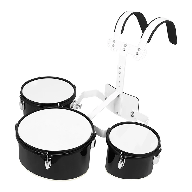 Marching Drum Triple Multi-tone Drum Set Professional Band Polyphonic Drums Adult Student Performance Drums with Back Stand