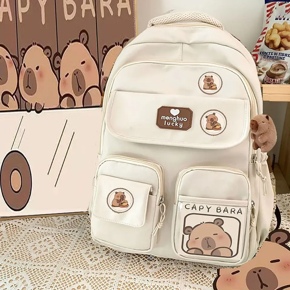 9187 Cute Capybar Small Backpack Purse Travel Bag Lightweight Shoulder Bag Amazon.com: ALAZA Cute Capybara Mini Backpack Purse for  main image 3
