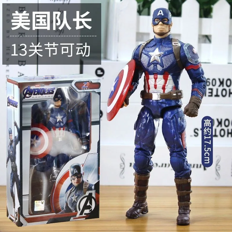 Marvel spiderman Hulk Captain America Iron Man Anime Action Figure Collection Model Movable Joints Children's Toy Christmas Gift