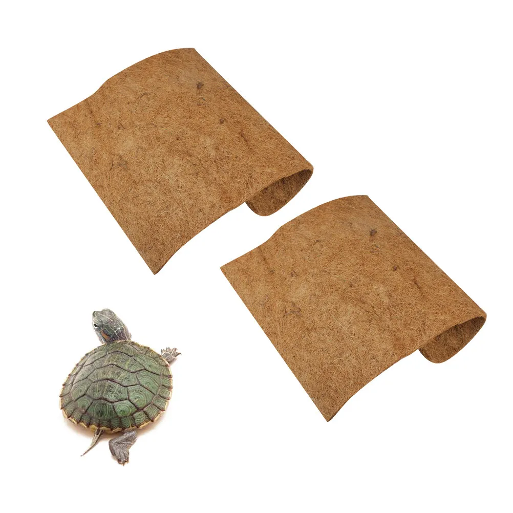 

2Pcs Natural Coconut Fiber Mat for Reptiles Tortoises Snakes Lizards Eco Friendly Breathable Anti Parasitic Pet Bedding Liner