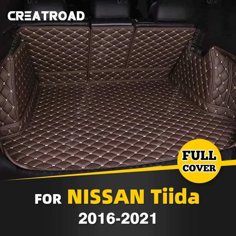 

Автомобильный коврик для багажника с полным покрытием для Nissan Tiida 2016-2021 20 19 18 17, защитная накладка для автомобильного багажника, аксессуары для защиты интерьера