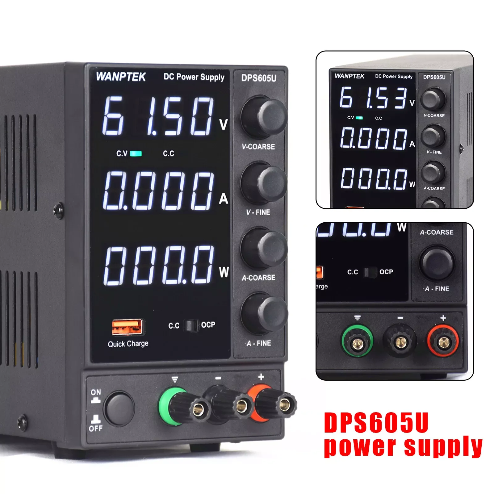 60V 5A Wanptek Lab Variable Adjustable Switching Regulated DC Bench Power Supply Adjustable Switching Regulated 4 Digits