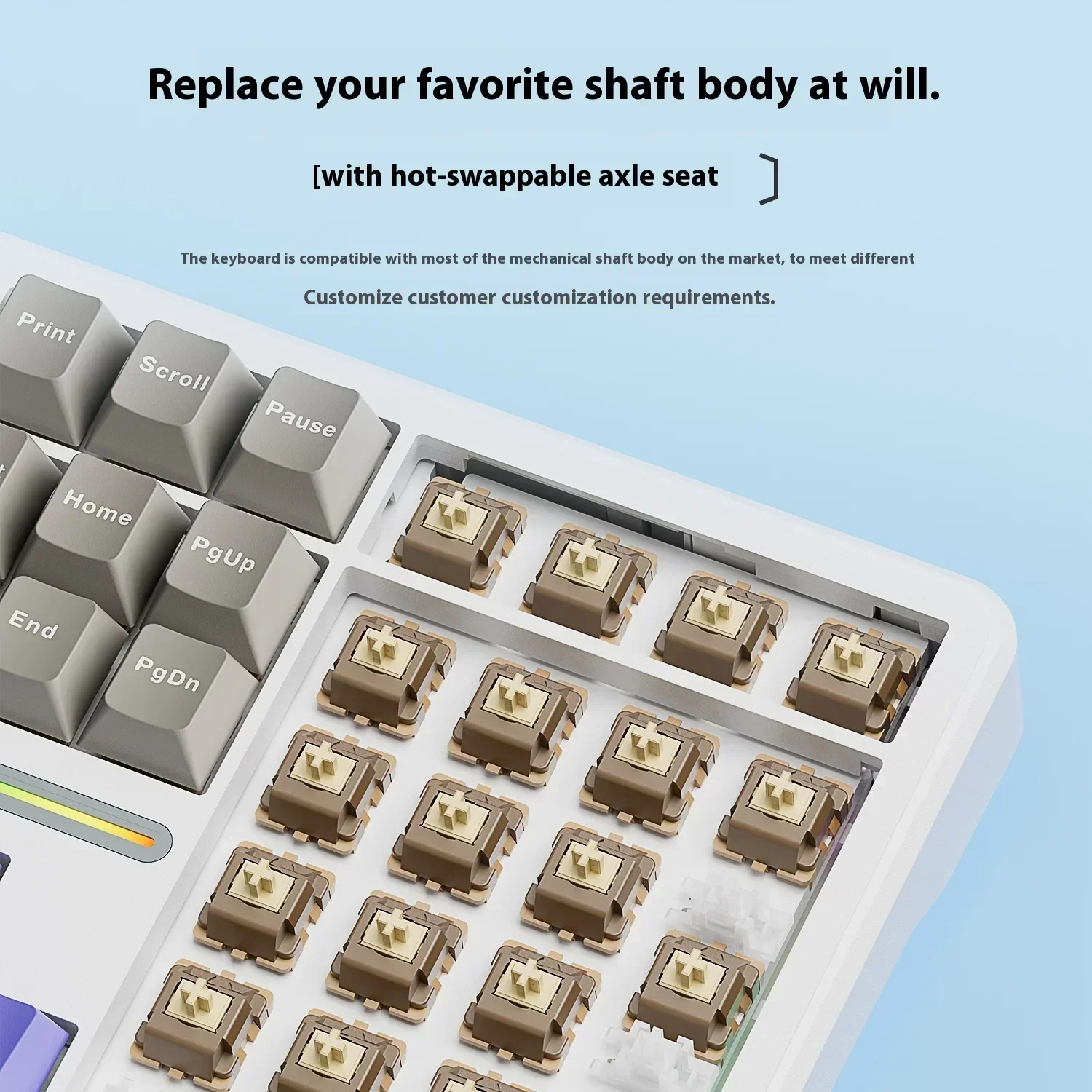 New Aula F108 Mechanical Keyboard Bluetooth Wireless 1k Game Accessories Tri Mode Hot Swap Customized E-sports Gaming Keyboards