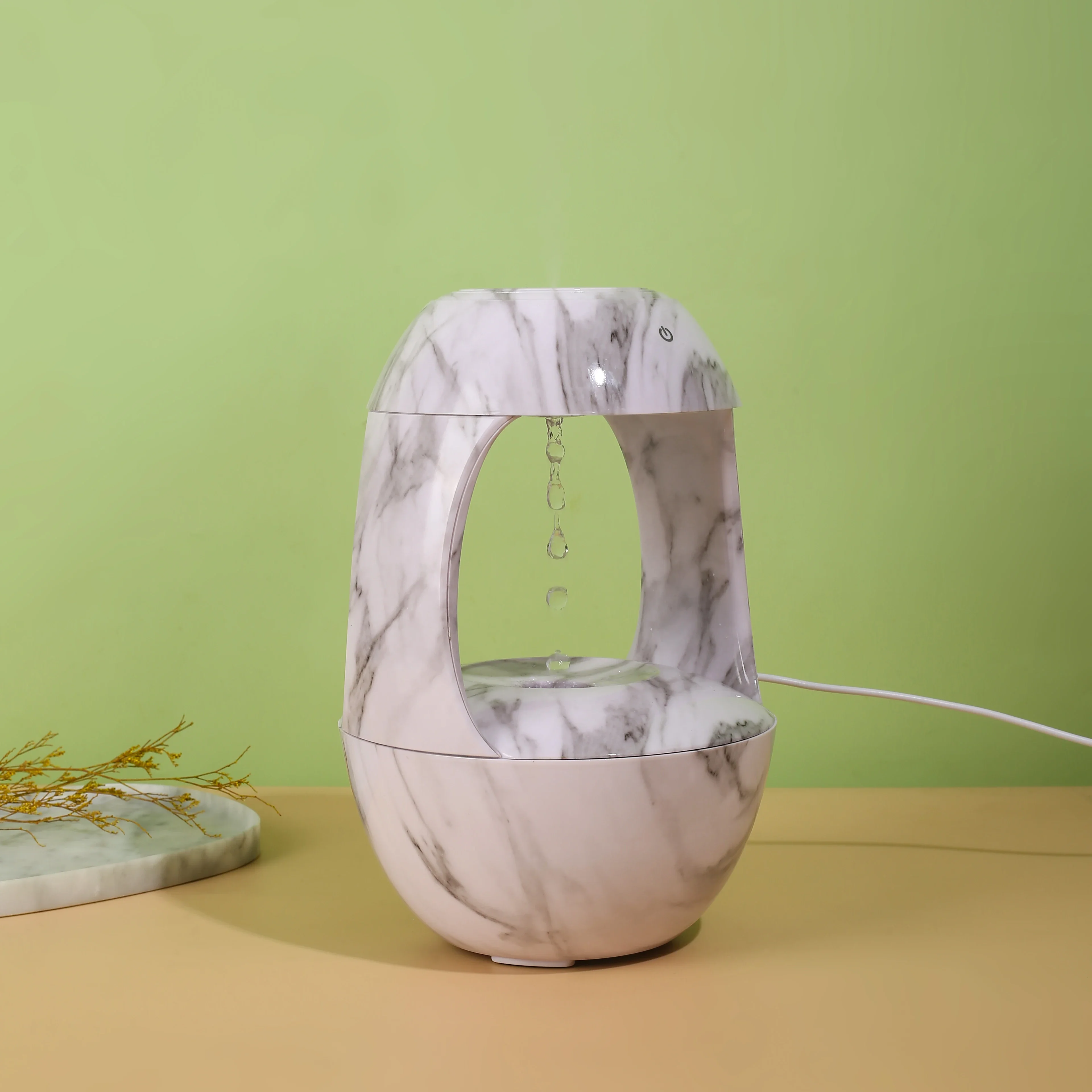 

Увлажнитель воздуха большой емкости с мраморным узором, антигравитационный увлажнитель с каплями воды