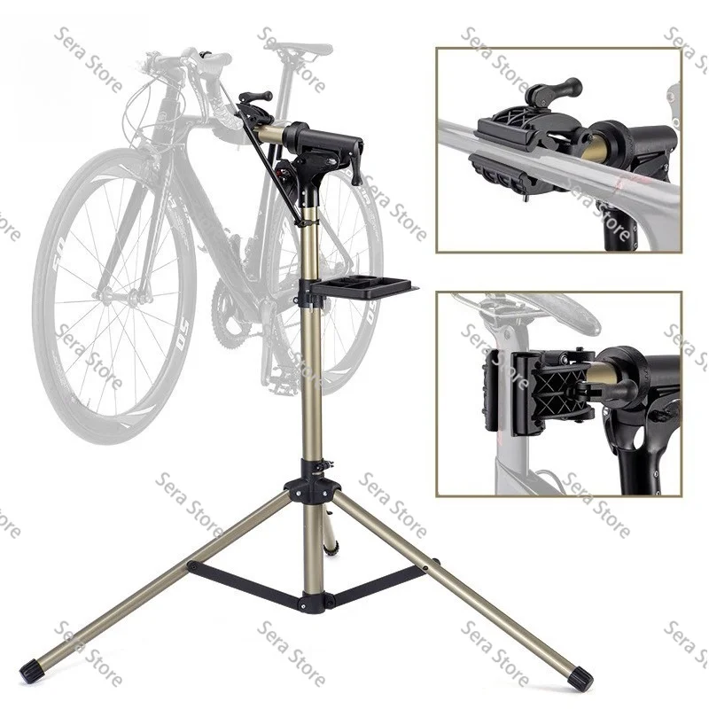 Bike Repair Stand Portable Aluminum Bicycle Workstand Home Mechanic Tool Bike Maintenance Stand