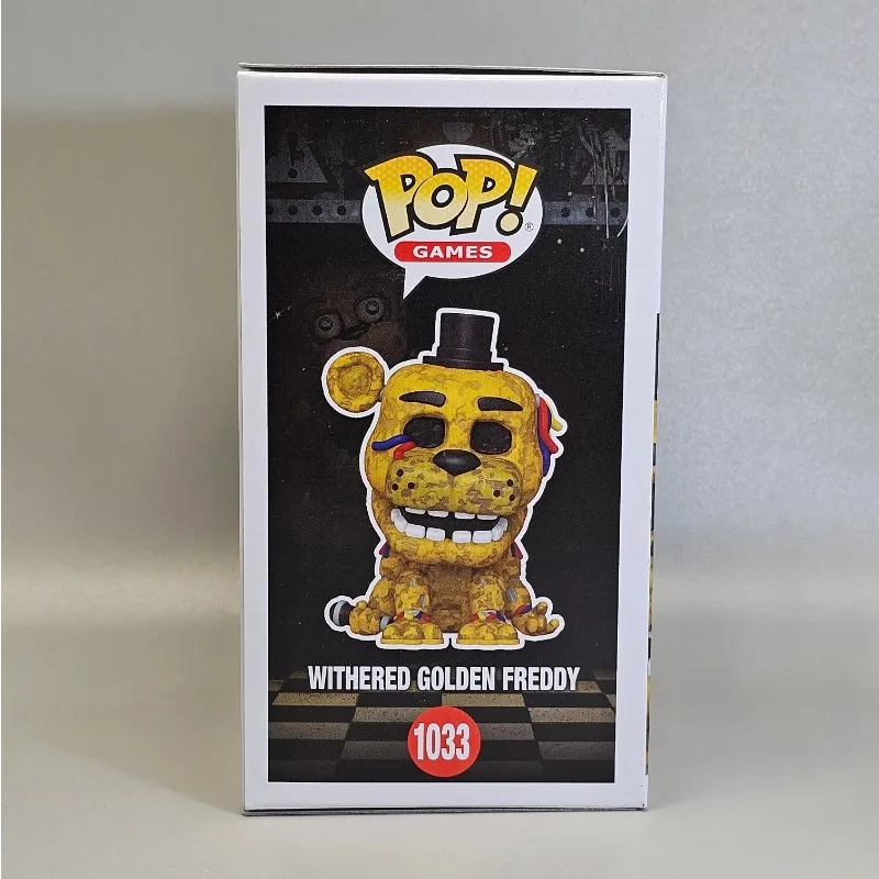 متوفر في المخزون Funko Pop الأصلي خمس ليال في Freddy's1086 ذابل فريدي دمية ألعاب شخصيات الحركة للبنين بنات أطفال هدية نموذج