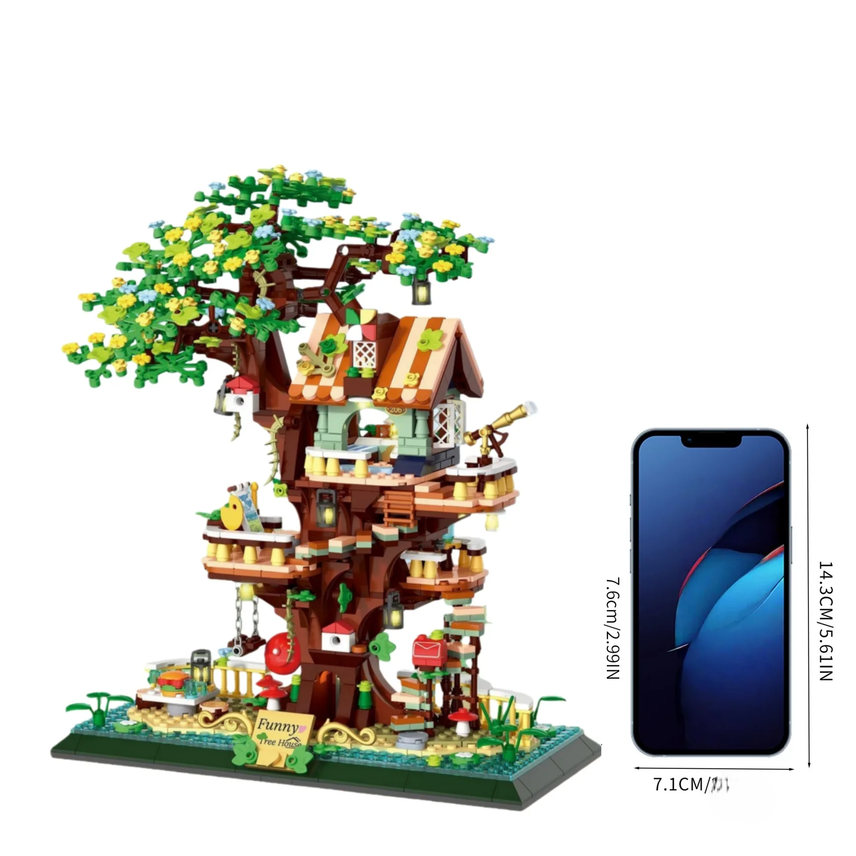 1130 pezzi divertenti giocattoli da costruzione per casa sull'albero, ideali per regali di festa per bambini e ragazze per adulti, Natale fai da te e decorazioni per la casa