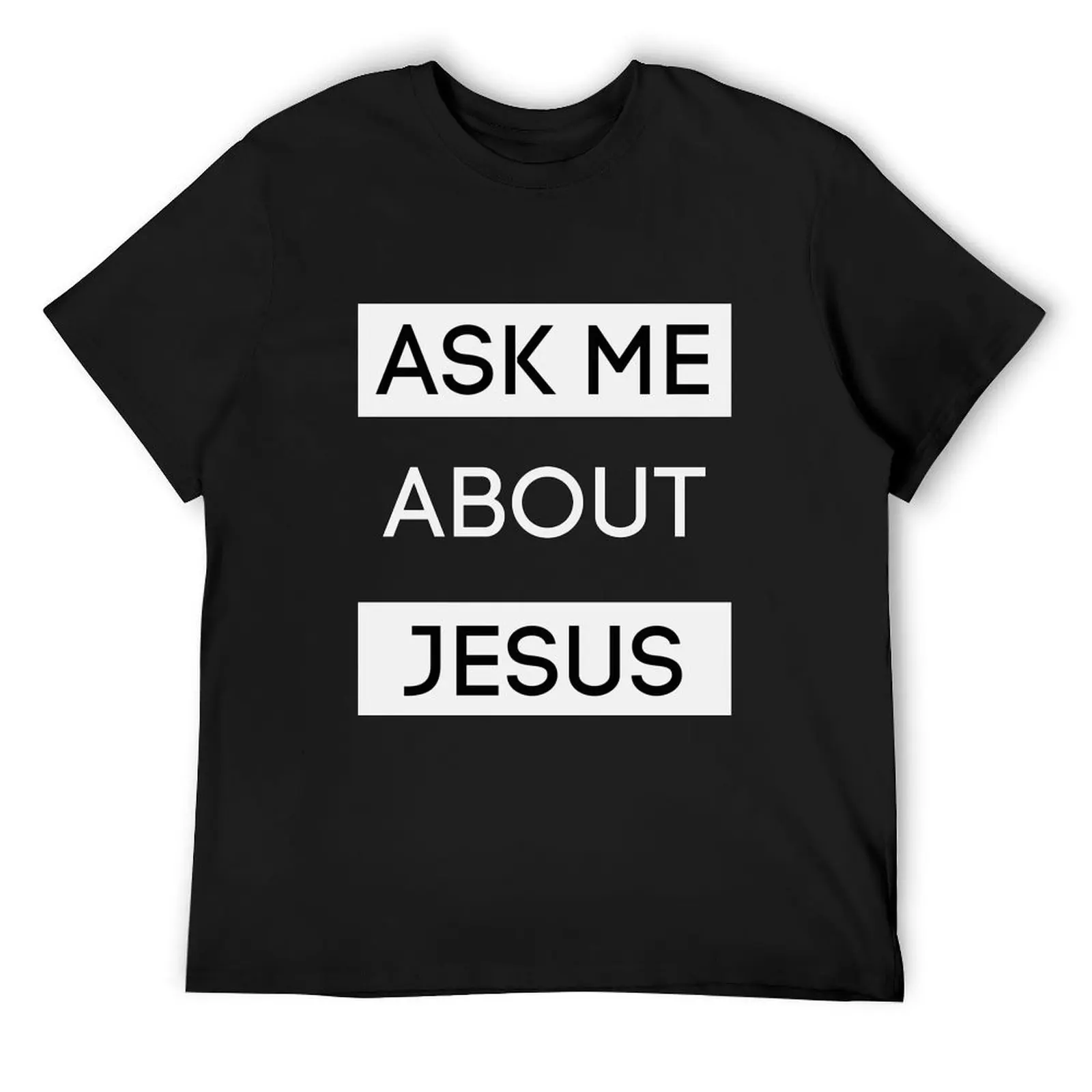 

Ask Me About Jesus T-Shirt Short sleeve tee shirts graphic tees quick-drying funny t shirts men