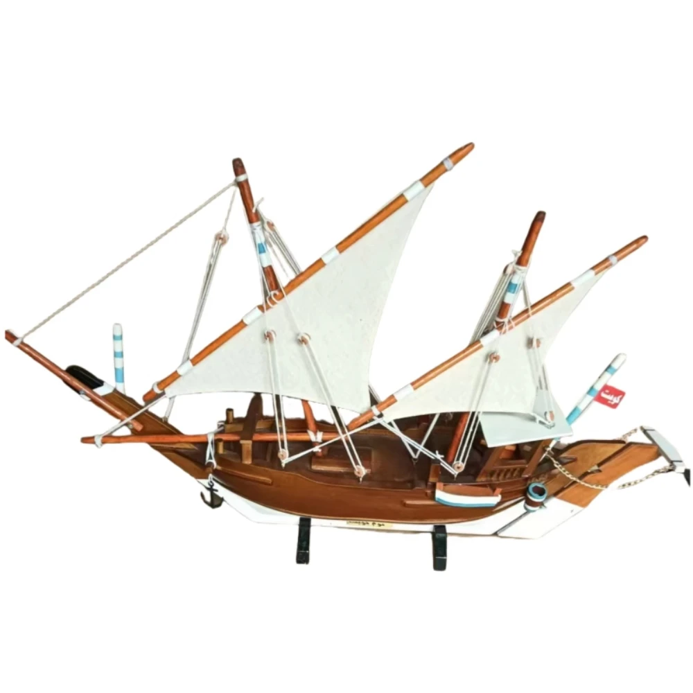 เรือใบไม้เครื่องประดับจําลอง STATIC เรือตกแต่งบ้าน Creative CRAFT เรือของขวัญ Smooth Sailing เครื่องประดับ