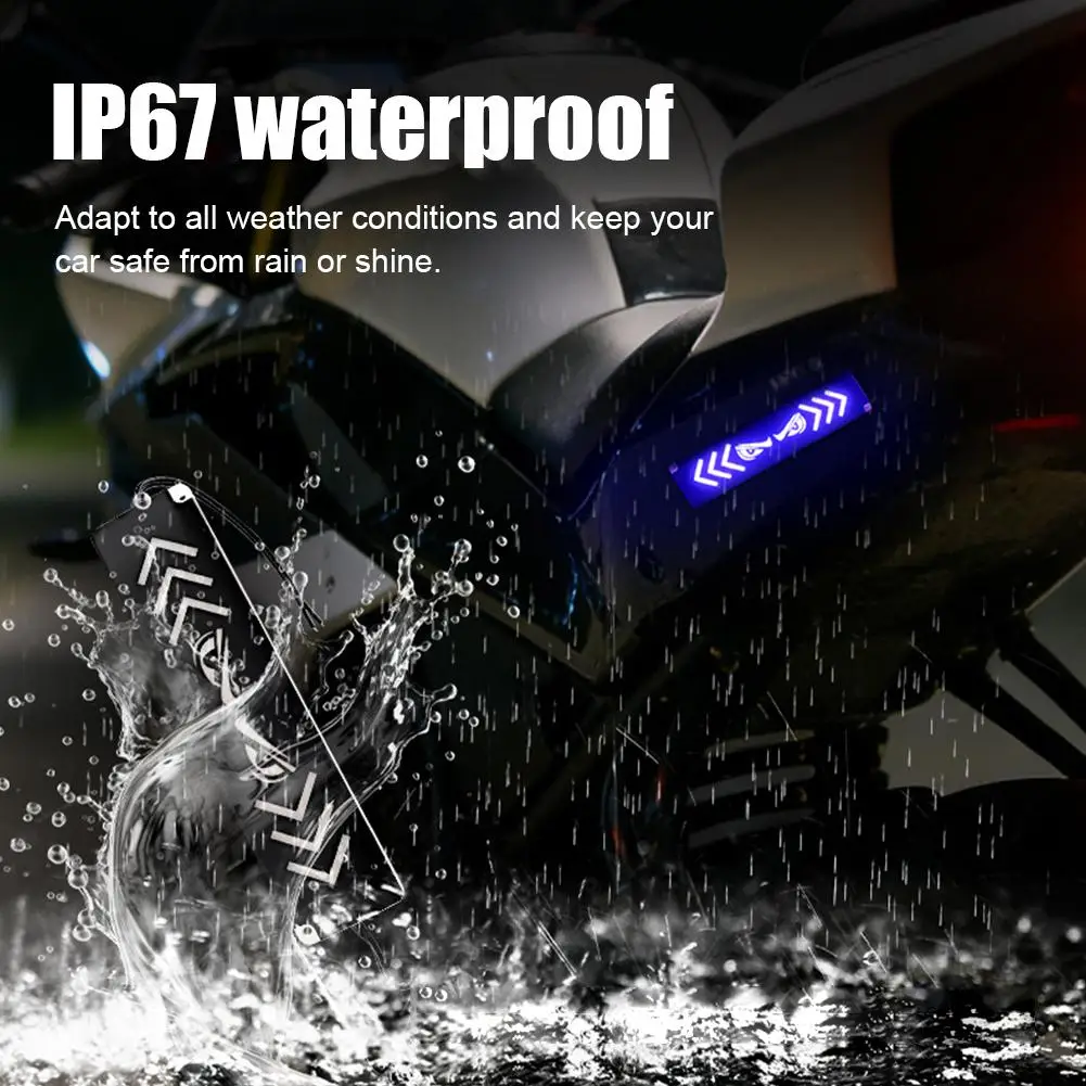 

1 шт. 12В Универсальный светодиодный задний стоп-сигнал для мотоцикла, боковой габаритный фонарь, дизайн «Глаз Демона», предупреждающий стробоскоп, самоклеящийся, марка E7Y0