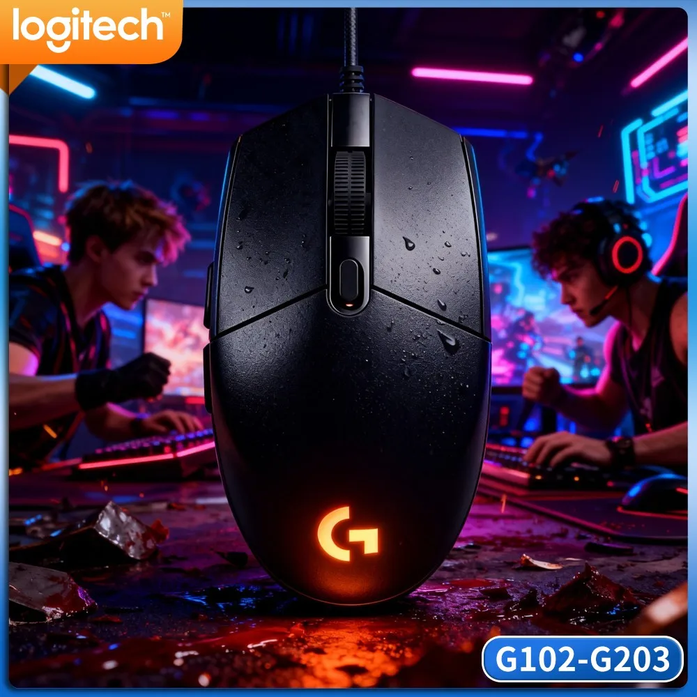Logitech G102 Prodigy Gaming Mouse, 8000 DPI Precision, 1Ms Response, RGB Sync For PC Laptops