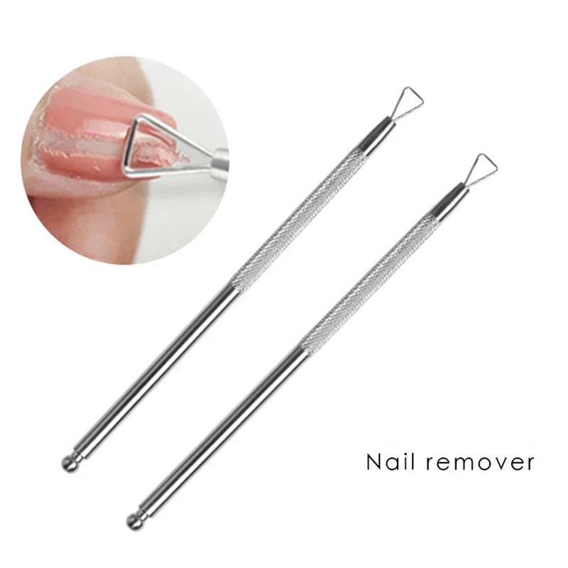 1pcs Double-ended Stainless Steel Cuticle Pusher Dead Skin Push Remover For Pedicure Manicure Nail Art Cleaner Care Tool