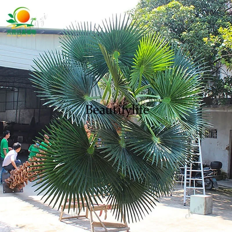 R134 simulated palm tree factory direct sales large outdoor simulated fan sunflower tree indoor and outdoor tree landscaping