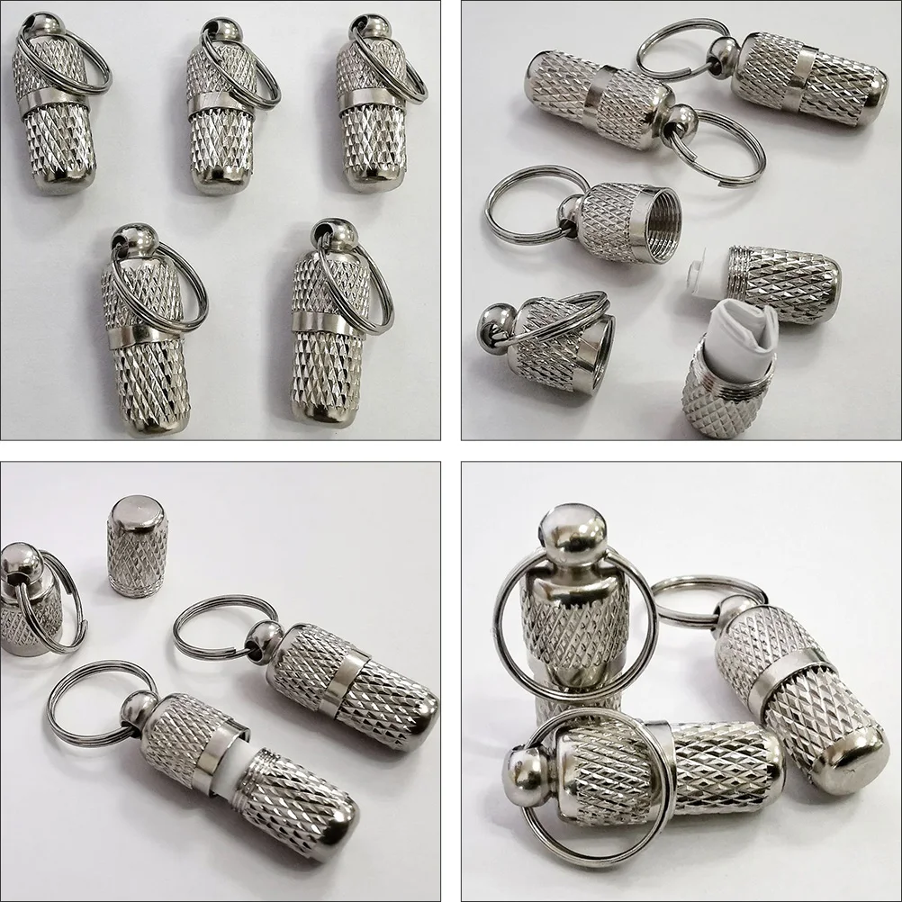 

6Pcs Anti-Lost Pet Collar Hangings Durable Name Address Tag Capsule Storage Pendant Perfect Dog Cat Id Barrel Tube