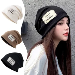 New Dui dui hat ladies embroidery paste cloth wrap head hat face - showing small pocket wear face - showing small knit pullover