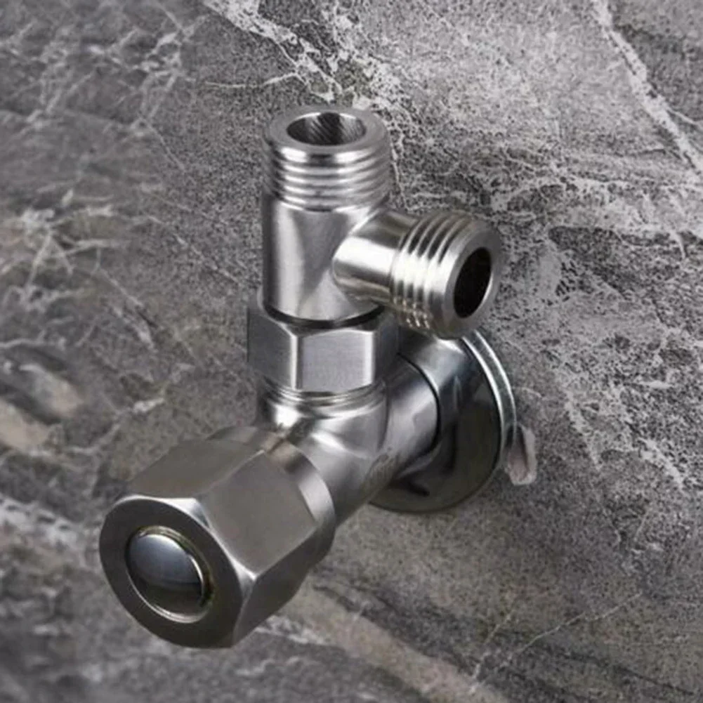 Bathroom Faucet Replacement Parts Toilet 304 Copper T Adapter G1/2 T-Valve Bath Bidet Shower Electroplating Tee Water Pipe Union