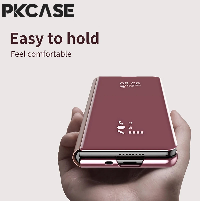 PKCASE Smart Mirror Flip Handyhülle für Samsung Galaxy Z Fold 8 Ultra Z Fold 7 Z Fold 6 Z Fold 5 Z Fold 4 Z Fold 3 Lederhülle – Detail 2