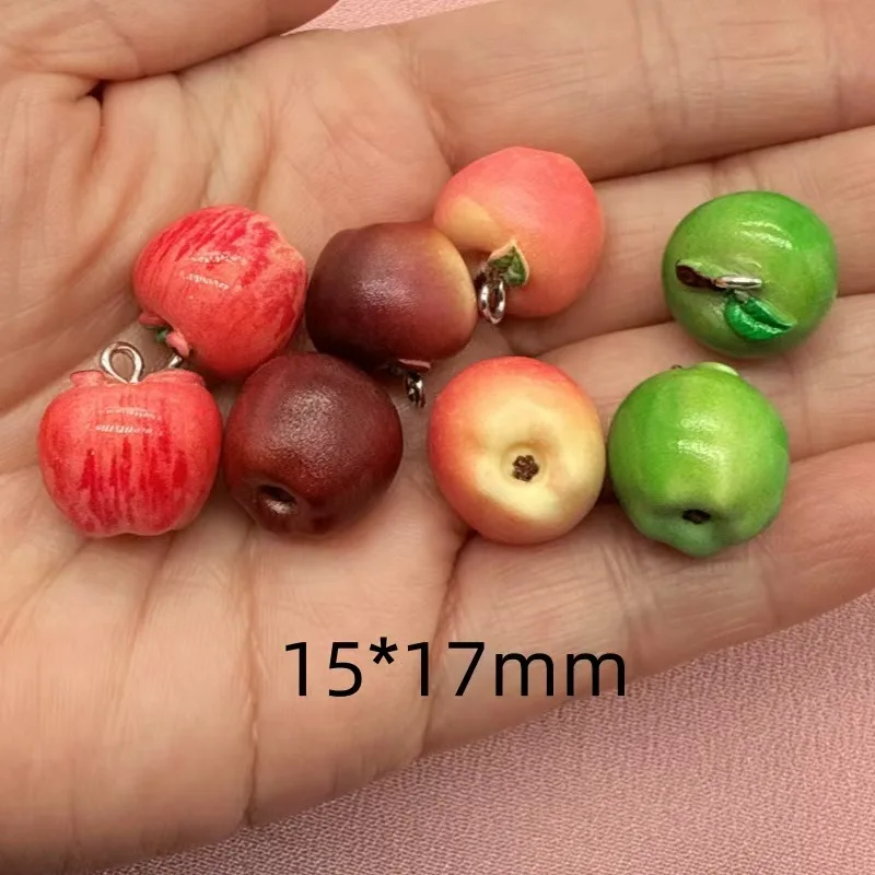 10pcs Simulation Apple Green Red Miniature Food Play Mini Three Dimensional Small Fruit Micro Landscape DIY Accessories view 6