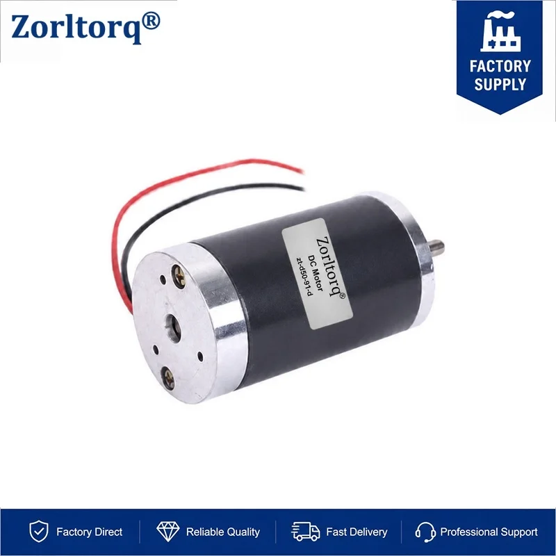 12V 24V Brushed  2000RPM Reversible Speed Control Pure Copper Winding DC Motor for OEM Equipment And Custom Machinery