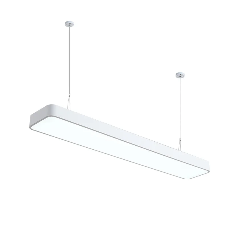 الكلاسيكية أبيض وأسود شريط طويل الاكريليك قلادة LED مصباح التسوق مول استوديو الفصول الدراسية اللوحي الثريات تصميم الزخرفية #5