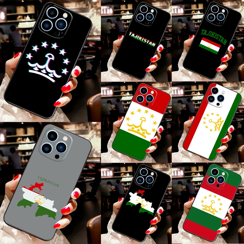 Tajikistan Flag Phone Case For Apple iPhone 16 15 14 12 Pro Max Plus X XS XR 11 13 Pro Max Cover Coque