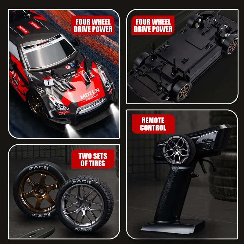 Professional RC remote control car four-wheel drive drift racing car cool lighting competition racing car electric toy