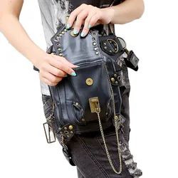 Vintage Steampunk Fanny Bags Steam Punk Retro Rock Gothic bag Goth Shoulder Waist Bags Packs Victorian Style Women Men leg bag