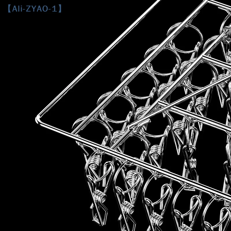 【ZYAO-1】شماعة غسيل من الفولاذ المقاوم للرياح، مجفف حبل الغسيل، حمالة صدر، رف المناشف، خطاف تثبيت الملابس، جورب تجفيف