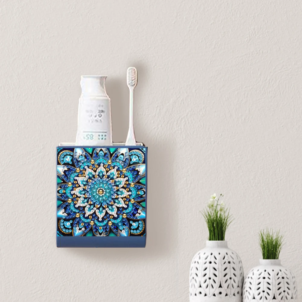 متعددة الوظائف DIY الماس طقم الطلاء حامل الحائط محطة شحن الهاتف التحكم عن بعد حامل شاحن الهاتف