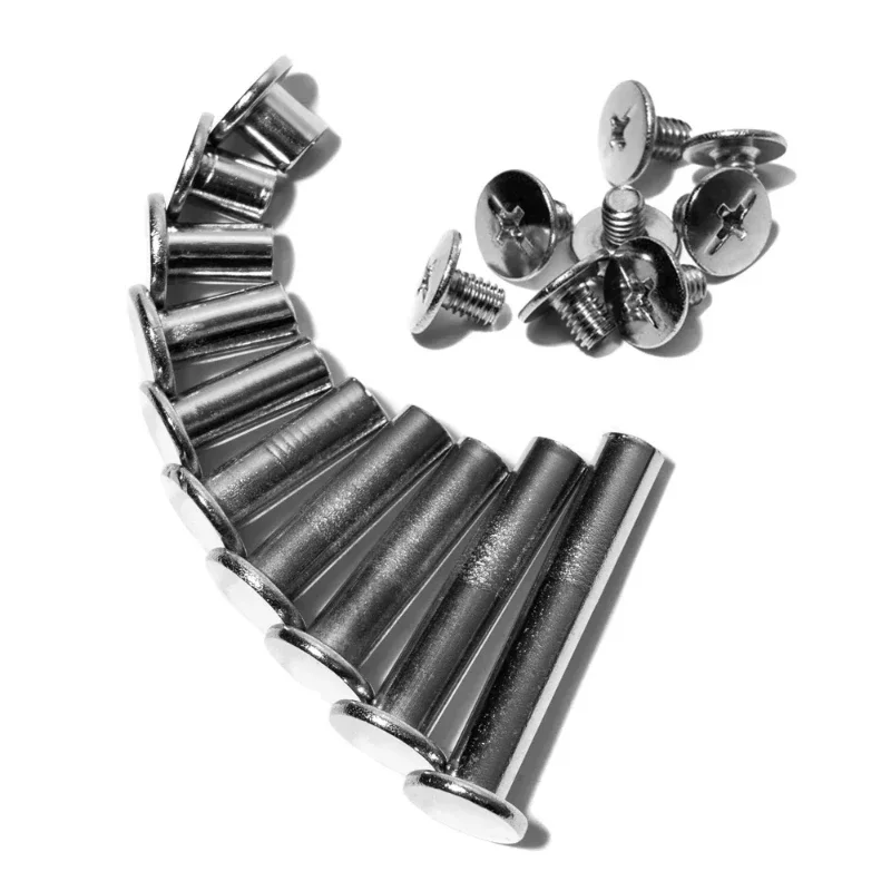 200 قطعة مسامير شيكاغو فيليبس مسامير ربط الرأس للجلود/الحزام/المحفظة/مجموعة قفل تجليد الكتب