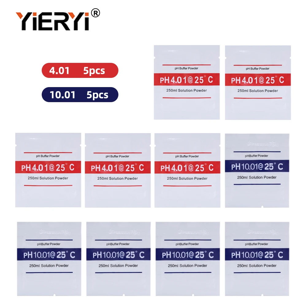 1/5/10Set(1/10/20 bags)PH Buffer Powder For PH Test Meter Calibration Solution 4.01&10.1/7.0&10.1/4.01&7.0 Calibration Point