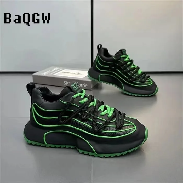 Designer Style Men Shoes Spring Autumn Comfortable Men\'s Thick Platform Sneakers Fashion Casual Shoes Sports Trainers Tenis