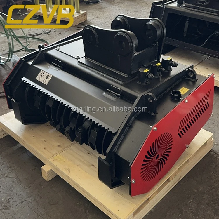 Versatile Excavator Flail Mower for Construction Machinery Attachments Hedge Ditch Mountain Cleaning Grass Cutter Wood Chipper