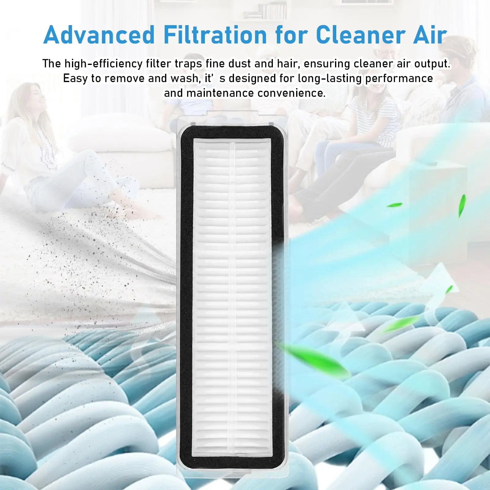 ملحقات فلتر Hepa لجزء استبدال المكنسة الكهربائية الروبوتية Xiaomi X20 Max/X20 Pro/Mijia M30، فلتر قابل للغسل وإعادة الاستخدام #6