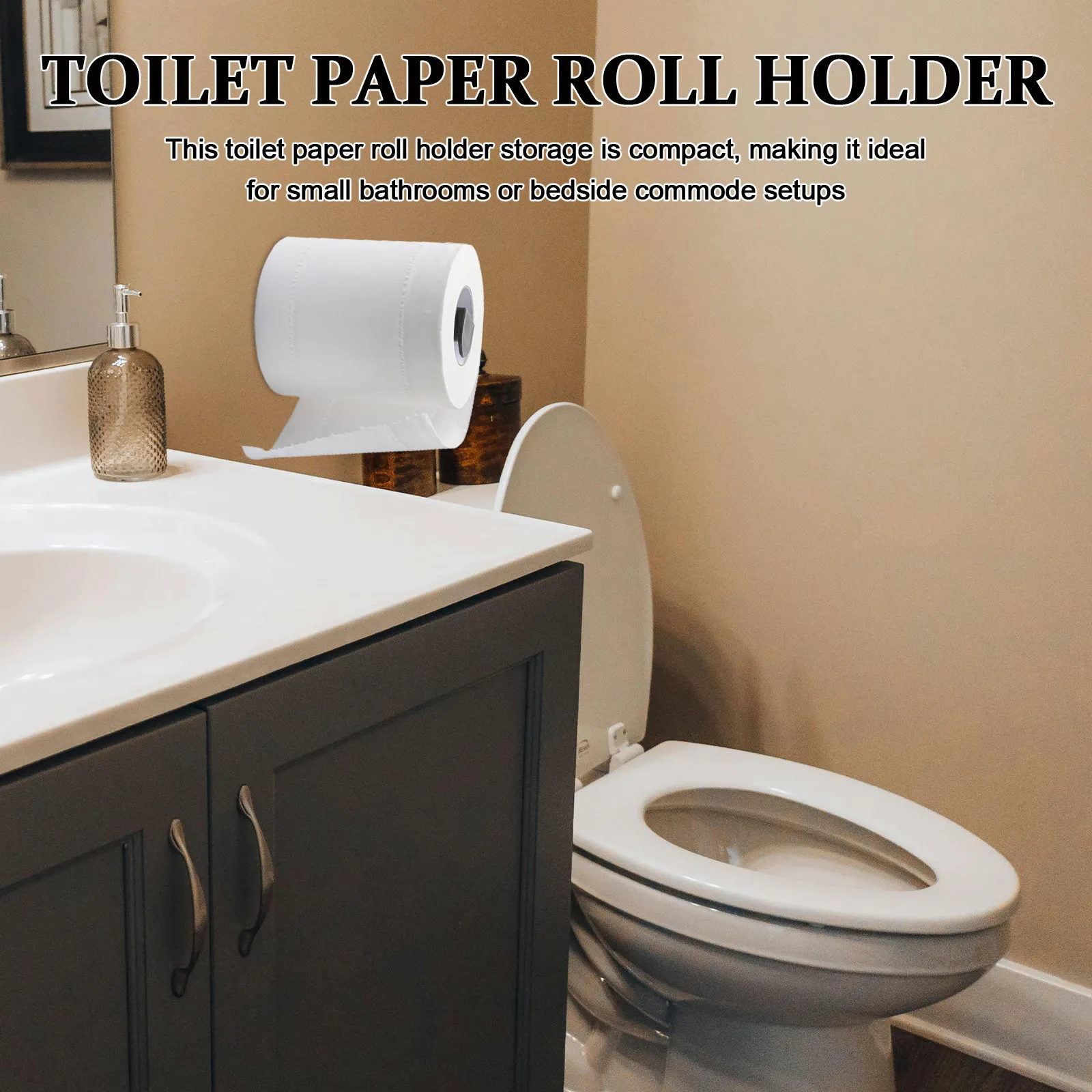 5Pcs Toilet Chair Tissue Holders Plastic Clip on Paper Roll Stands for Bedside Commode Wheelchair Mount Bathroom Paper Roll