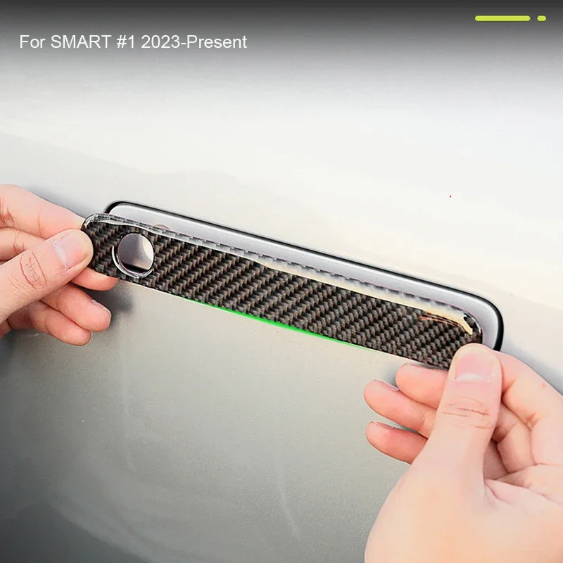

4 шт. декоративных наклеек из глянцевого клея для панели управления стеклоподъемниками автомобиля SMART # Накладки на ручки дверей (2023-н.в.), защита от царапин, автоаксессуар