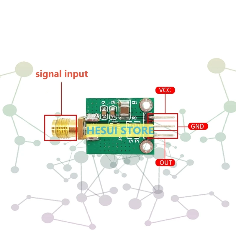 Imagem -04 - Módulo Detector de Potência rf 50m4g Adl5501 Medição de Potência Detecção Linear do Medidor de Potência