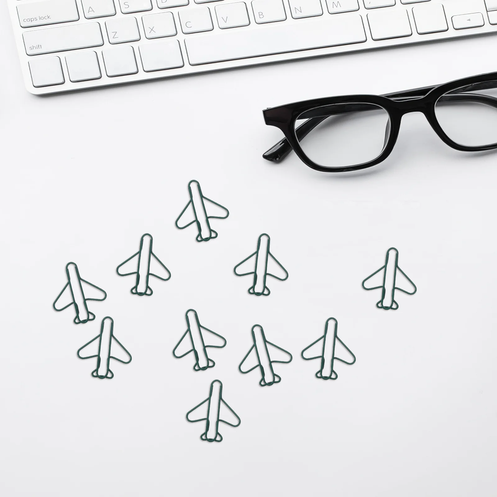 

100Pcs Airplane Paperclips Creative Metal Clips for School Office Home Use Decorative Paper Clip Set Tiny Craft Organization