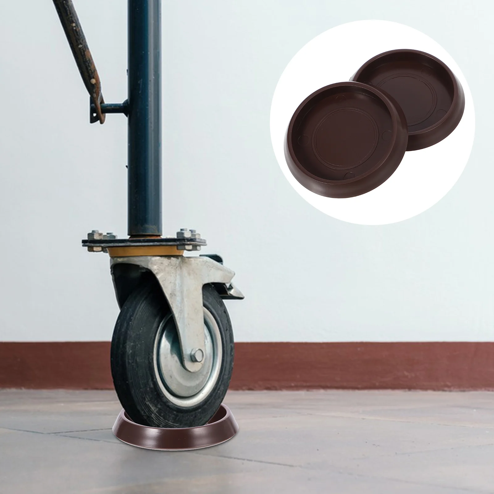

12pcs Caster Cups Non Slip Floor Protectors for Furniture 1 3 4 Inch Round Brown Anti Scratch Stoppers Furniture Parts