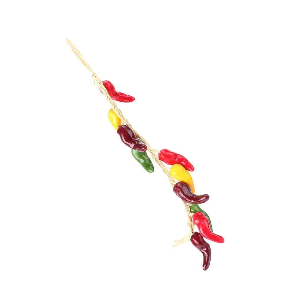 

1pc Fake Chili String Realistic Foam Pepper Hanging Strings For Kitchen, Restaurant, Farm, Garden, Home Decor, Photography